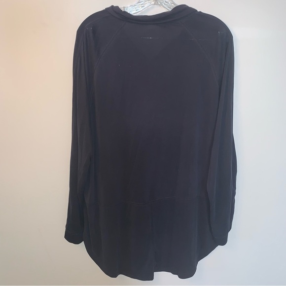 We The Free Blue High Low Henley Top Long Sleeve S - Picture 3 of 9